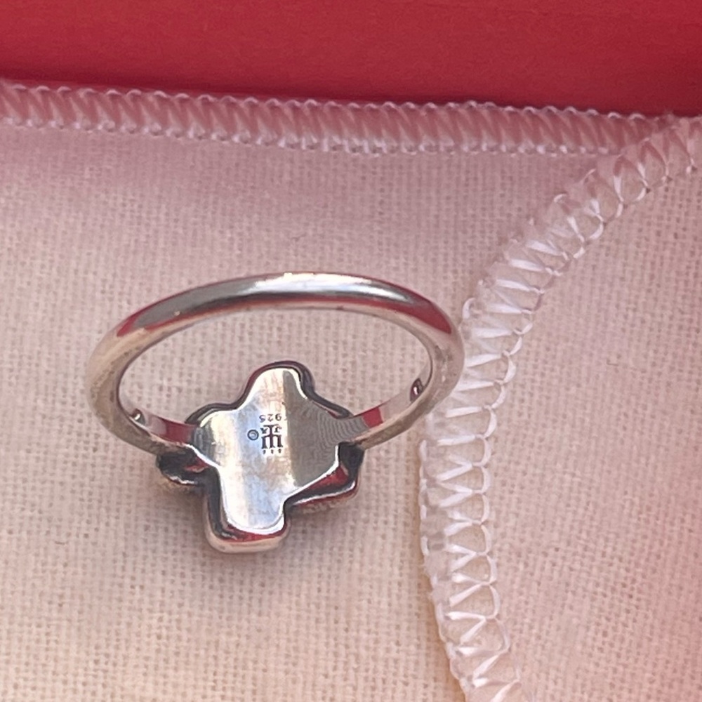 James Avery Silver Texas State gemstone Ring white doublet - Picture 4 of 9
